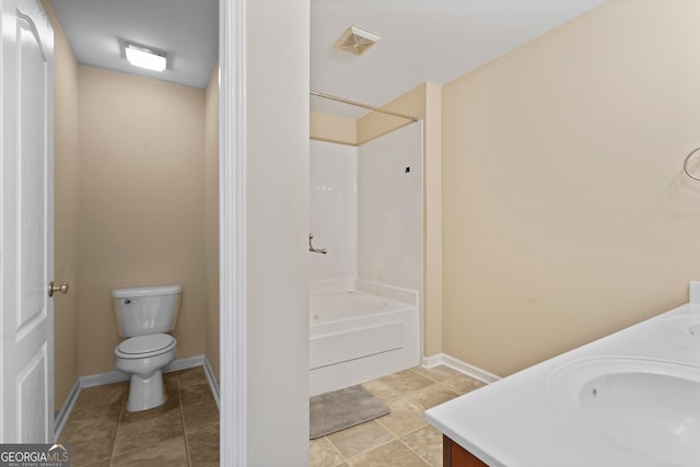 111 Moonlight Trl, Port Wentworth, GA 31407 - full bathroom with double vanity, toilet, shower / bath combination, and baseboards