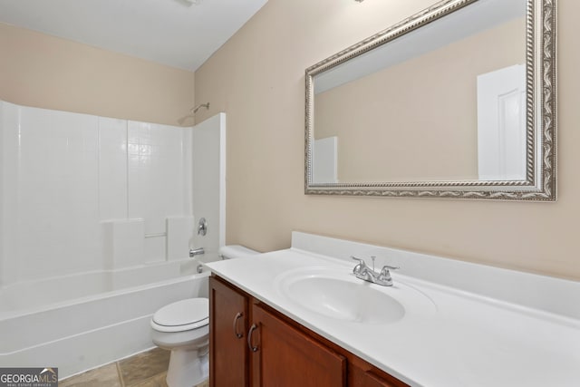 111 Moonlight Trl, Port Wentworth, GA 31407 - bathroom featuring toilet, vanity, and shower / washtub combination