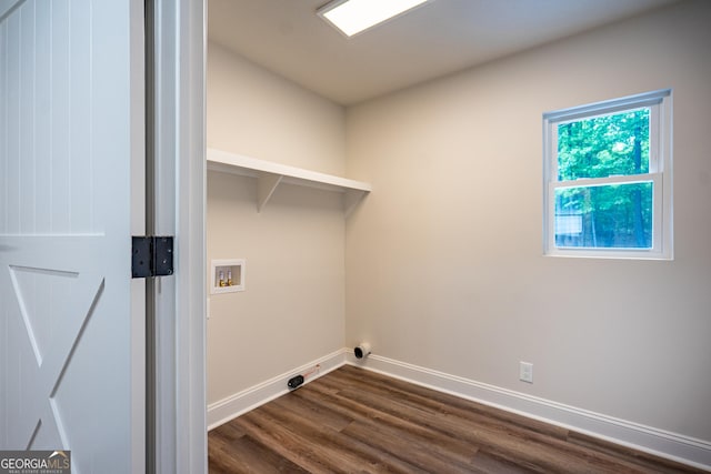 2265 Mobley Bridge Rd, Hogansville, GA 30230 - washroom featuring dark wood-type flooring and hookup for a washing machine