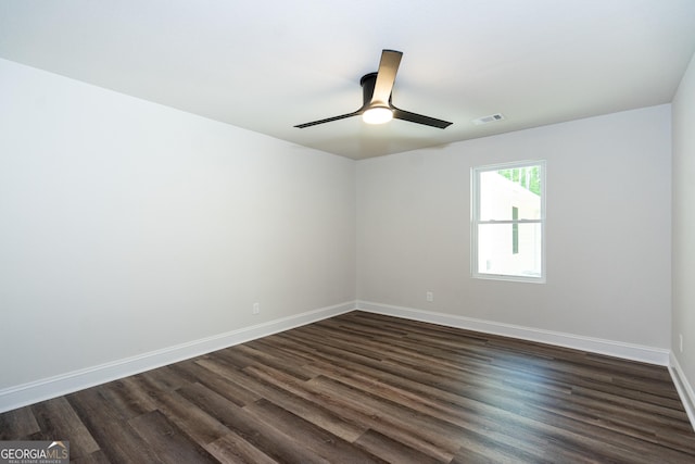 2265 Mobley Bridge Rd, Hogansville, GA 30230 - empty room featuring dark wood-type flooring and a ceiling fan