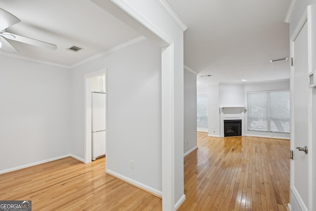 209 14th St NE Unit 109, Atlanta, GA 30309 - hallway featuring light wood-style flooring and ornamental molding