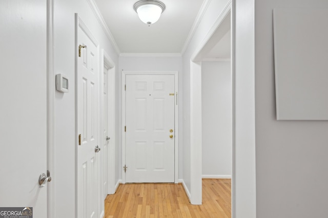 209 14th St NE Unit 109, Atlanta, GA 30309 - corridor with light wood-style floors and ornamental molding