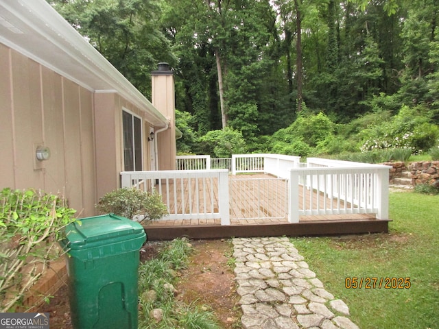 5848 Navarre Ct, Stone Mountain, GA 30087 - view of wooden terrace