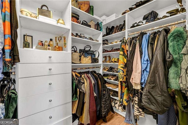 3235 Roswell Rd NE Unit 508, Atlanta, GA 30305 - walk in closet featuring wood finished floors