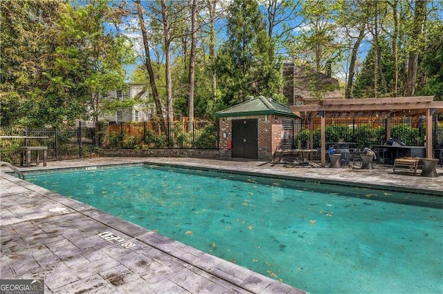 3235 Roswell Rd NE Unit 508, Atlanta, GA 30305 - community pool featuring a gazebo and a patio area