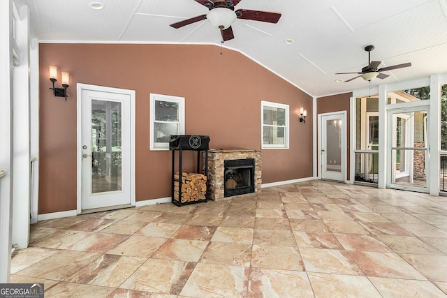 386 Link Rd, Alpharetta, GA 30022 - view of patio featuring ceiling fan