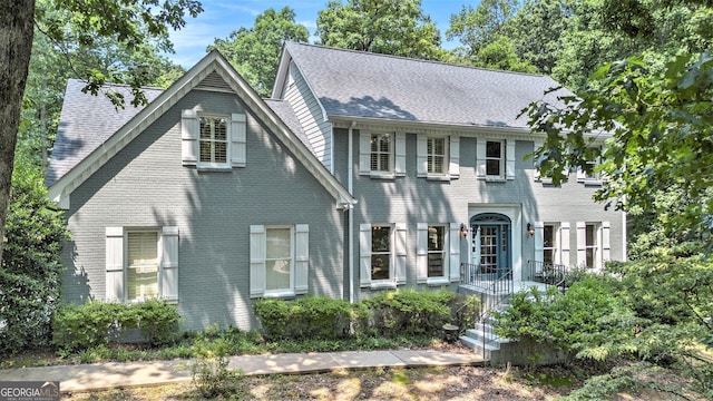 386 Link Rd, Alpharetta, GA 30022 - colonial house with brick siding and roof with shingles
