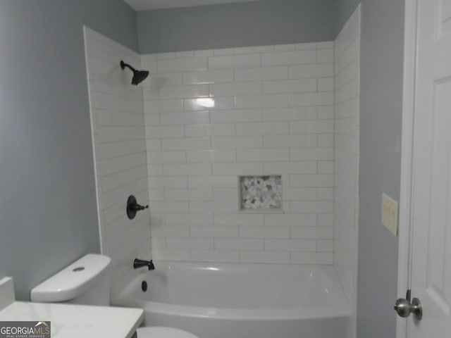 621 Zebulon Rd, Milner, GA 30257 - bathroom with vanity and bathtub / shower combination