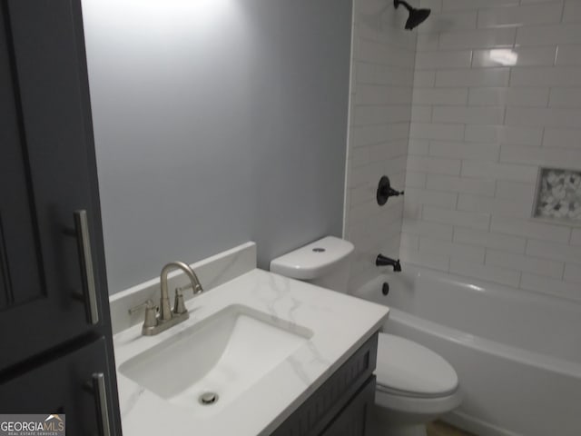 621 Zebulon Rd, Milner, GA 30257 - bathroom with vanity and shower / washtub combination