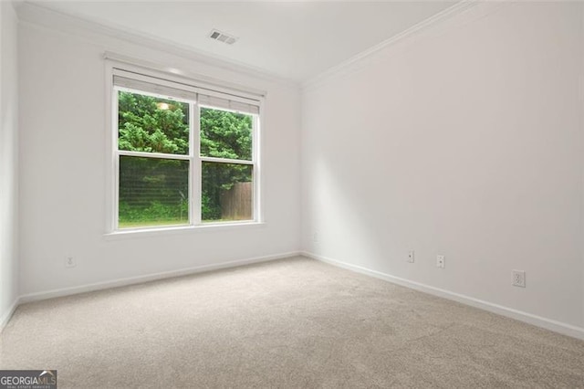 606 Hay Meadow Pl, Acworth, GA 30102 - spare room featuring ornamental molding, carpet flooring, and baseboards