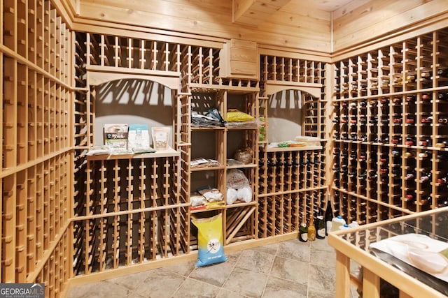 1014 Overlook Dr, Villa Rica, GA 30180 - wine room featuring stone finish flooring