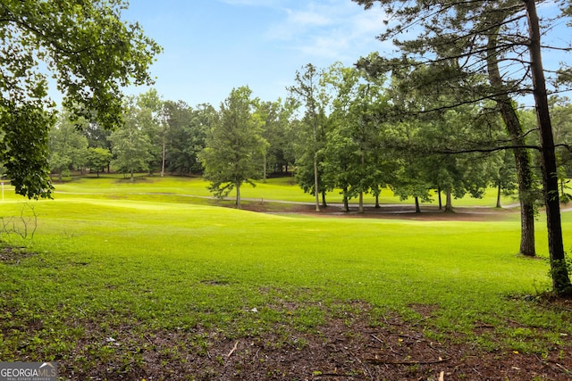 1014 Overlook Dr, Villa Rica, GA 30180 - view of home's community with a lawn and view of wooded area