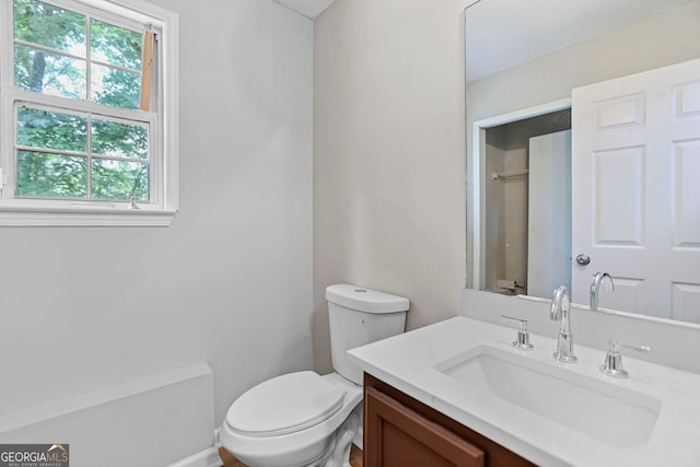 3315 Brookfield Dr, Austell, GA 30106 - bathroom featuring plenty of natural light, vanity, and toilet