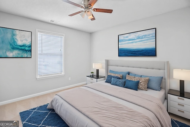 3315 Brookfield Dr, Austell, GA 30106 - bedroom featuring carpet floors, baseboards, and a ceiling fan