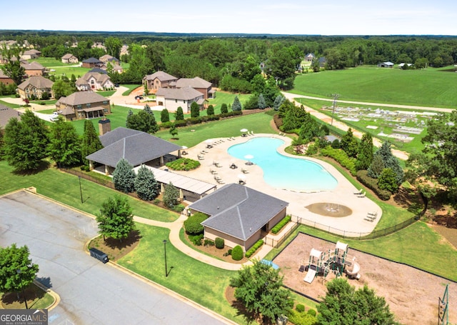 4580 Cloister Cir, Hampton, GA 30228 - drone / aerial view of a pool