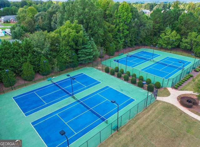 4580 Cloister Cir, Hampton, GA 30228 - view of tennis court with a view of trees