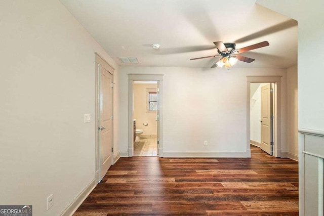 104 Beacon Crst, Newnan, GA 30265 - spare room featuring ceiling fan, wood finished floors, and a smoke detector
