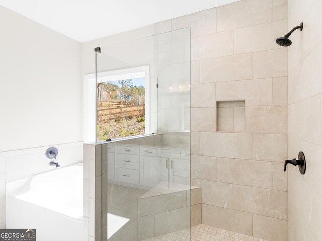 1847 Davis Mill Rd N, Dallas, GA 30157 - full bath with a bath and tiled shower