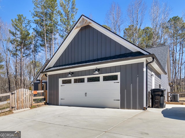 1847 Davis Mill Rd N, Dallas, GA 30157 - garage featuring cooling unit, a gate, and concrete driveway