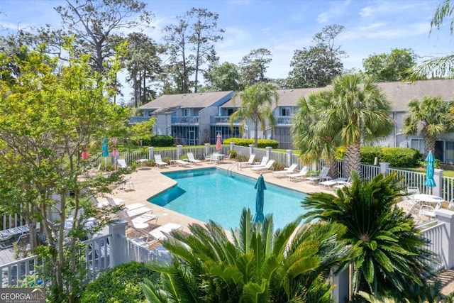 226 Bull River Bluff Dr, Savannah, GA 31410 - community pool featuring a patio area and a residential view