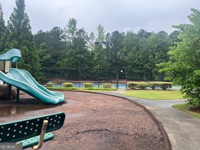 82 Sweetwater Way, Senoia, GA 30276 - community jungle gym featuring a tennis court