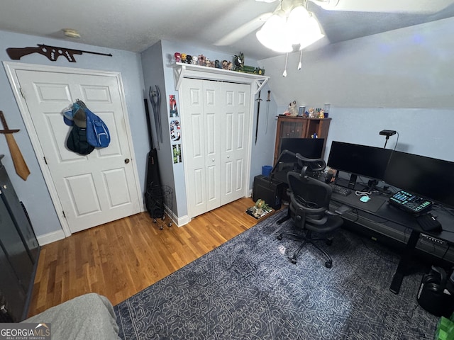 509 White Pine Cir, Demorest, GA 30535 - office space featuring wood finished floors and ceiling fan