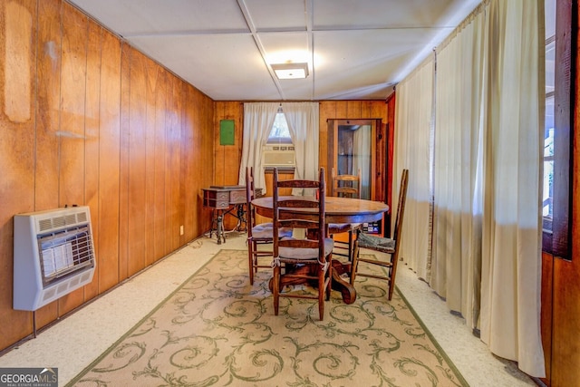 126 Shannon Way, Jackson, GA 30233 - dining room featuring heating unit, wooden walls, and cooling unit