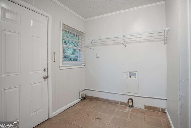 2046 Rector Dr SW, Atlanta, GA 30311 - laundry room with ornamental molding, washer hookup, and a textured ceiling
