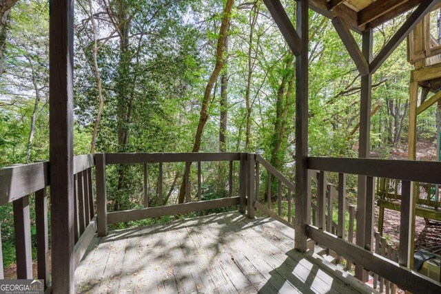 6991 Flagstone Dr, Austell, GA 30168 - view of wooden terrace