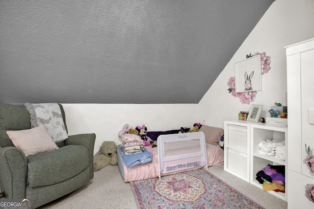 404 Carruth Rd, Winder, GA 30680 - bedroom featuring carpet floors and vaulted ceiling