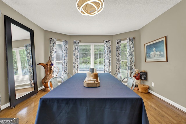 404 Carruth Rd, Winder, GA 30680 - dining space with light wood-style flooring, plenty of natural light, baseboards, and a textured ceiling