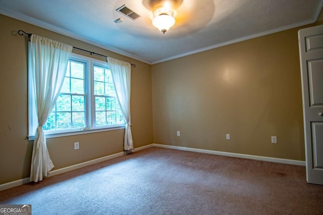 146 Dunwoody Dr, Athens, GA 30605 - carpeted empty room featuring crown molding and ceiling fan