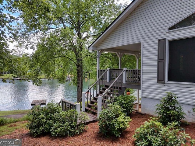 2309 Ridgecrest Cir, Hiawassee, GA 30546 - dock featuring a water view and stairway