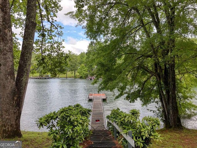 2309 Ridgecrest Cir, Hiawassee, GA 30546 - water view featuring a floating dock