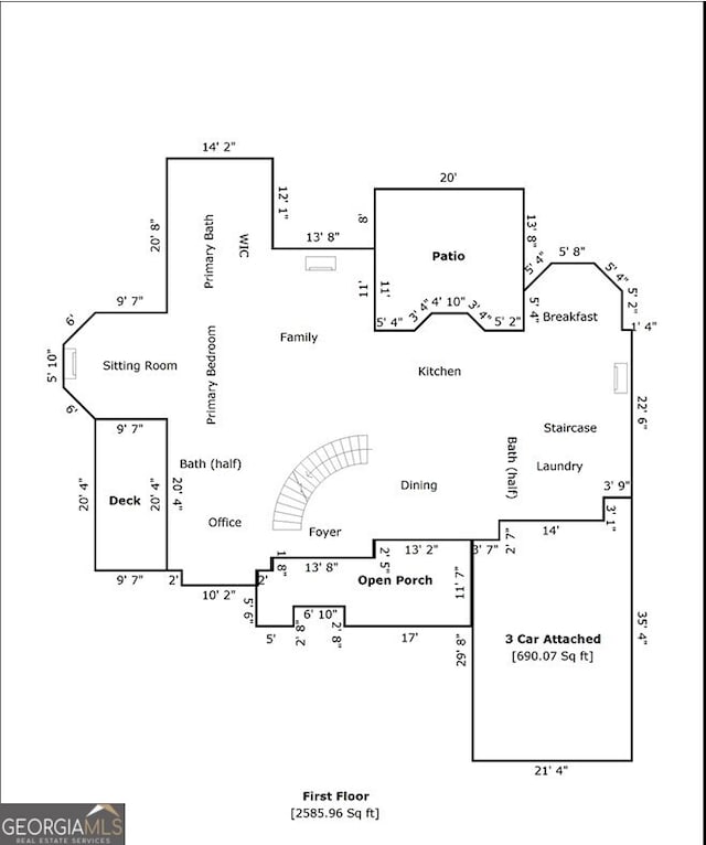 2878 Heather Row Rdg SW, Lilburn, GA 30047 - home floor plan