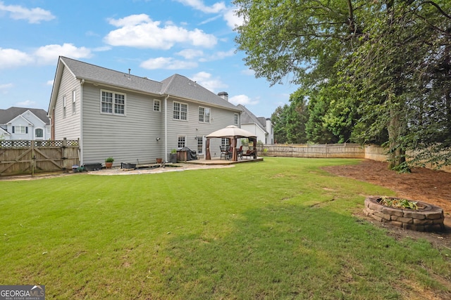285 Finsbury Park Ct, Suwanee, GA 30024 - rear view of house featuring a gazebo and a patio area