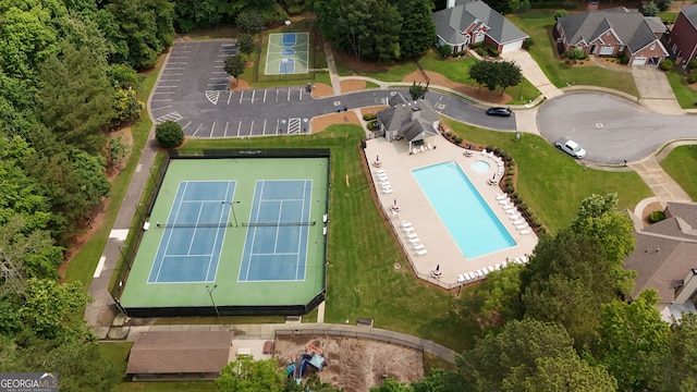 285 Finsbury Park Ct, Suwanee, GA 30024 - aerial view of a pool area