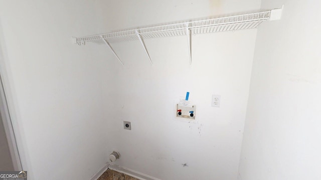 176 Silver Fox Trl, Dallas, GA 30157 - laundry area featuring washer hookup, electric dryer hookup, and baseboards