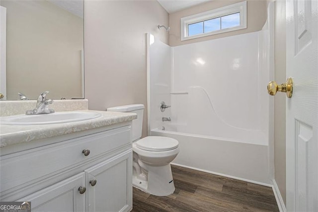 1501 Buckingham Pl, Stockbridge, GA 30281 - full bath featuring vanity, wood finished floors, and tub / shower combination