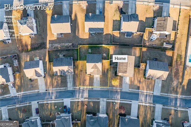 303 Orange Cir, Dawsonville, GA 30534 - aerial perspective of suburban area