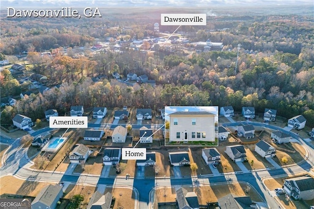 303 Orange Cir, Dawsonville, GA 30534 - aerial perspective of suburban area