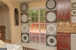 1405 Overland Xing, Alpharetta, GA 30004 - kitchen view of decorative backsplash, dishwashing machine, and light stone counters