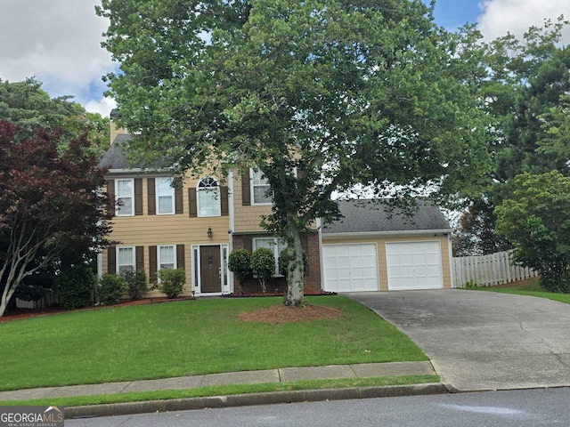 1405 Overland Xing, Alpharetta, GA 30004 - view of front facade with concrete driveway and a garage