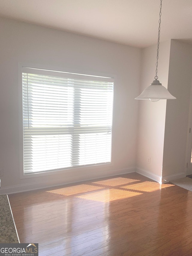 2118 Water Mill Ct, Buford, GA 30519 - unfurnished dining area with plenty of natural light, baseboards, and wood finished floors
