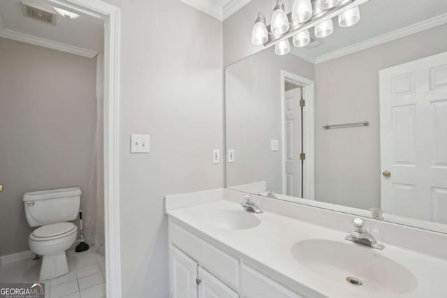 220 Chinkapin Cir SW, South Fulton, GA 30311 - full bath featuring double vanity, crown molding, and tile patterned floors