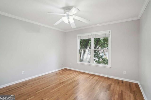 220 Chinkapin Cir SW, South Fulton, GA 30311 - unfurnished room with wood finished floors, ornamental molding, and ceiling fan