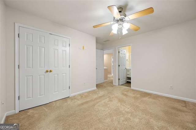 5156 Amberden Hall Dr, Suwanee, GA 30024 - unfurnished bedroom with carpet floors, a closet, ensuite bath, and ceiling fan