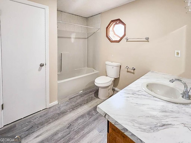 797 Gabbettville Rd, Lagrange, GA 30240 - full bathroom with vanity, bathing tub / shower combination, toilet, and wood finished floors