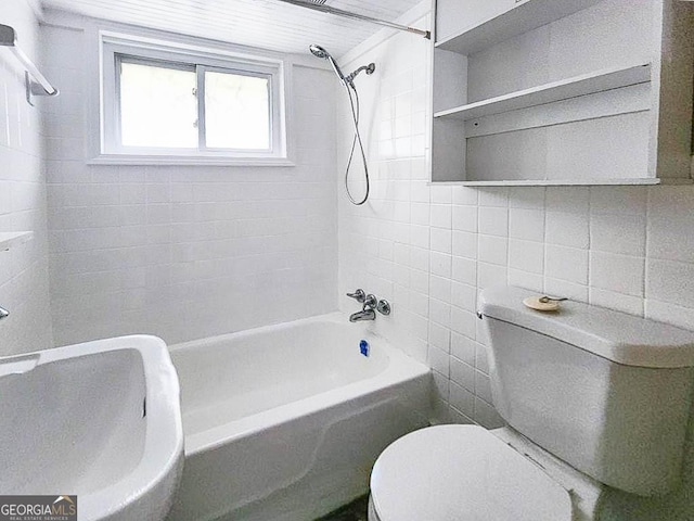 797 Gabbettville Rd, Lagrange, GA 30240 - full bathroom with tile walls and shower / bath combination