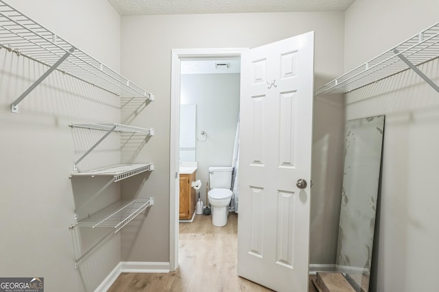 1005 Peachtree Forest Ter, Peachtree Corners, GA 30092 - walk in closet with light wood finished floors